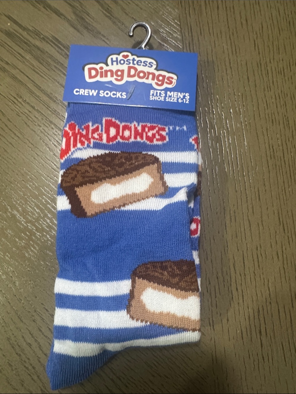 Ding Dongs Blue Crew Socks - Men's Fitz men’s size 6 through 12